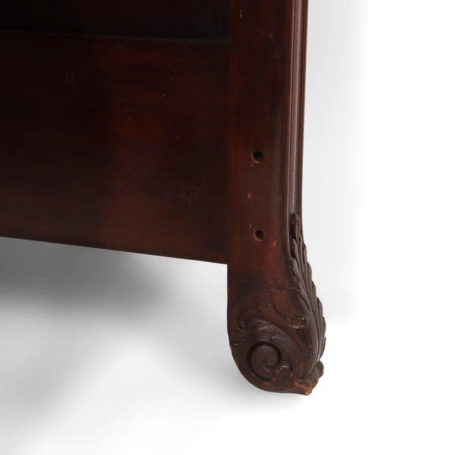 Late 19th Century Rj Horner School Carved Mahogany Queen Size Bed Head & Foot Boards Circa 1890 For Sale - Image 5 of 10