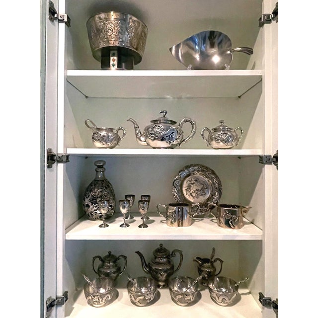 Early 20th Century Chinese Export Silver Tea Set with Original Box Zee Wo - 4 pcs For Sale - Image 16 of 16