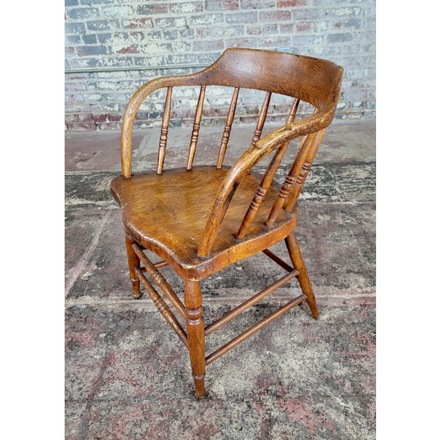 Brown 19th Century Primitive Capitan Chair For Sale - Image 8 of 11