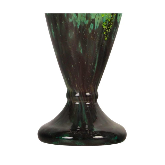 Early 20th Century Early 20th Century French Art Deco Nancy Daum Tall Decorative Vase For Sale - Image 5 of 9