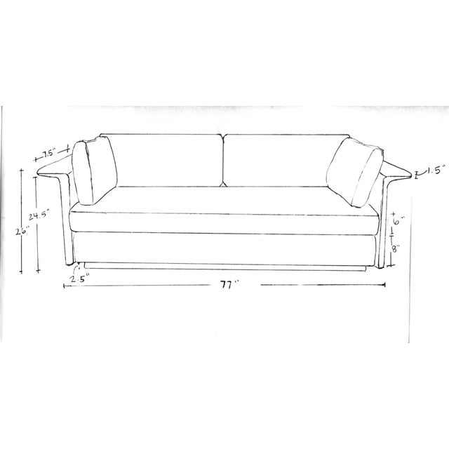 Reupholstered Vintage White Sofa For Sale - Image 12 of 13