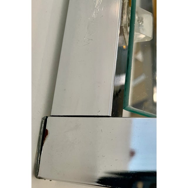 Metal Modernist Geometric Diamond Shaped Chrome Etagère For Sale - Image 7 of 13