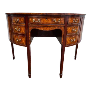 Theodore Alexander Althorp Mahogany Demilune Console Table With Keys