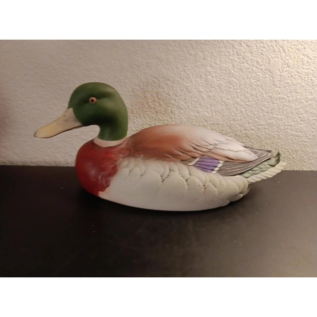 Art Deco 1970s Andrea by Sadek Mallard Duck Decoy Figurine For Sale - Image 3 of 9