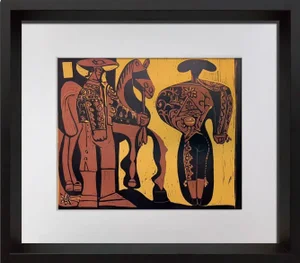 1960s Vintage Pablo Picasso "Picador Et Torero” Linogravure Print