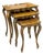 Vintage Franco Tacchi Florentine Italian Wood Set of 3 Nesting Tables For Sale