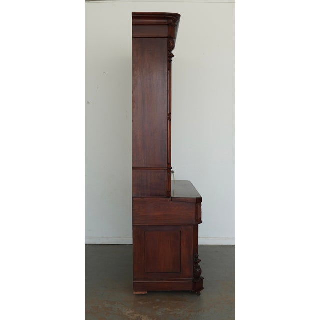 Antique Victorian Secretary Desk Bookcase For Sale - Image 4 of 17