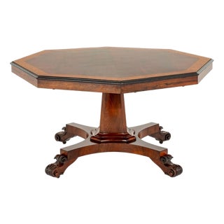 William IV Centre Table Octagaonal Inlay For Sale