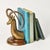 Mid 20th Century Mid 20th Century Huge Brass Gazelle Bust on Wood Single Bookend Made in Spain For Sale - Image 5 of 15