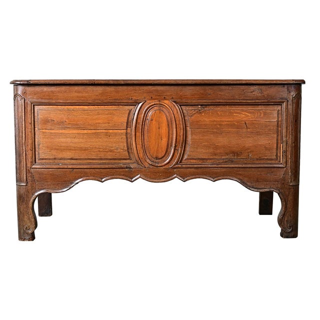French 19th Century Solid Oak Carved Coffer For Sale - Image 11 of 11