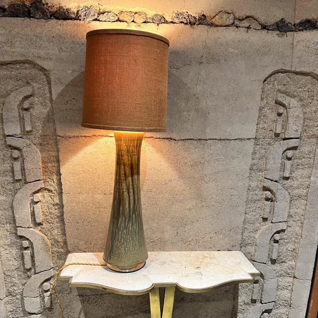 Art Nouveau Vintage Ceramic Table Lamp For Sale In San Diego - Image 6 of 12