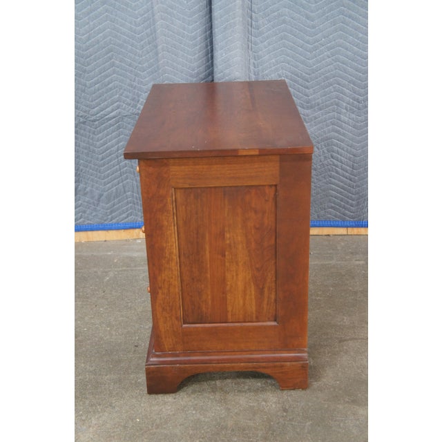 Vintage Durham Furniture Cherry Mission Craftsman Style Nightstand Side Table For Sale - Image 10 of 12