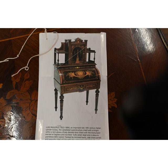 Antique Italian Cylinder Desk, 1880 For Sale - Image 11 of 18