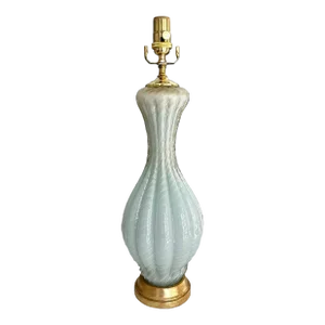 Barbini Murano Seafoam Green Glass Table Lamp