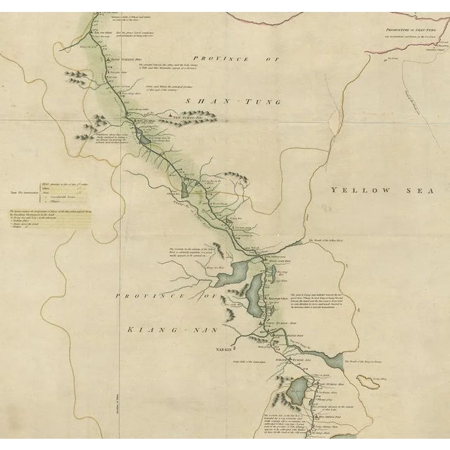 Antique Map of the Journey from Zhe-Hol in Tartary to Beijing and Hang-Tchoo Foo, 1796 For Sale - Image 4 of 6