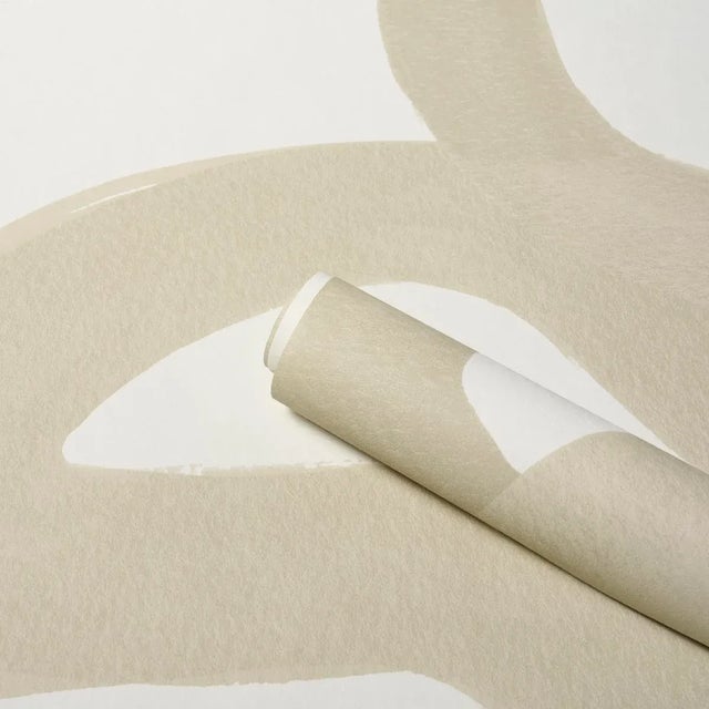 Schumacher Schumacher X Hadiya Williams Trace Wallpaper In Sand For Sale - Image 4 of 7