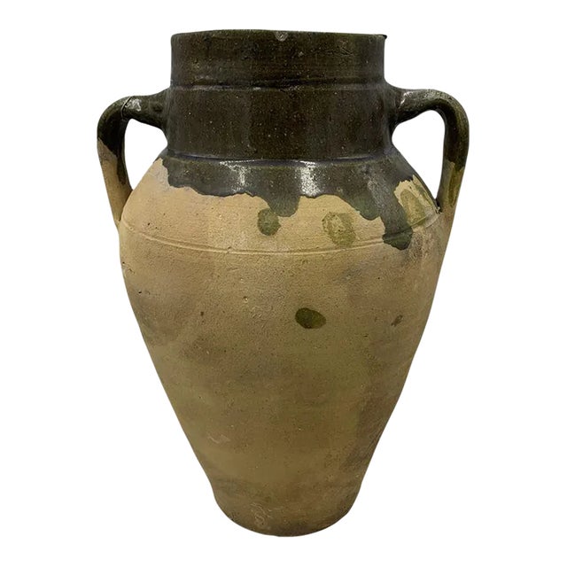 Vintage Turkish Terracotta Oil Jar For Sale