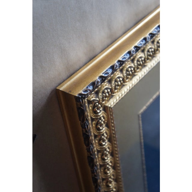 Metal Vintage Set of 2 Erte Embossed Statue of Liberty Day & Night Serigraphs, Sunrise & Fireworks For Sale - Image 7 of 11