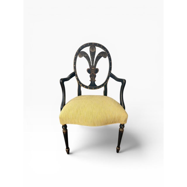 2000 - 2009 Hepplewhite Plume Armchair by Hickory Chair Company For Sale - Image 5 of 11
