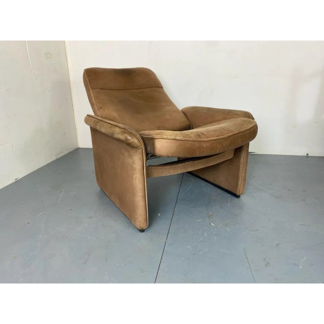 1960s Mid-Century Brutalist Modernist Leather Model DS50 Lounge Chair from de Sede, 1960s For Sale - Image 5 of 12