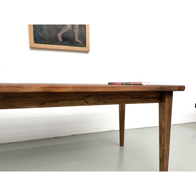Oak Dining Table with Tapered Legs, 1970s For Sale - Image 14 of 18