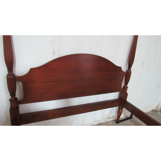 Henkel Harris 1990s Henkel Harris Cherry Carved Bed Queen Poster Designer For Sale - Image 4 of 8