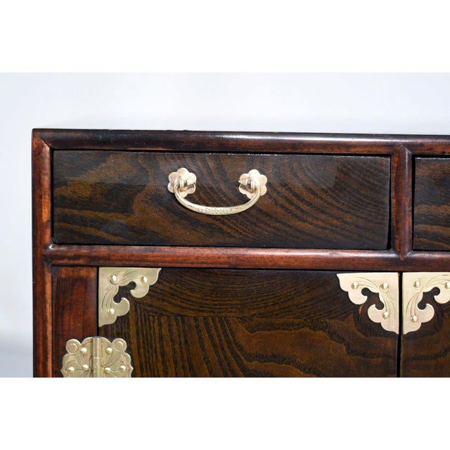 Vintage Chinoiserie Chests With Brass Hardware - A Pair For Sale - Image 9 of 13