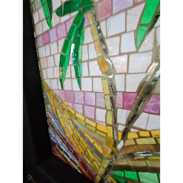 1990s Contemporary Handcrafted Polychrome Glass Mosaic Landscape Tryptich Sculptural Wall Art - 3 Piece Set For Sale - Image 11 of 12