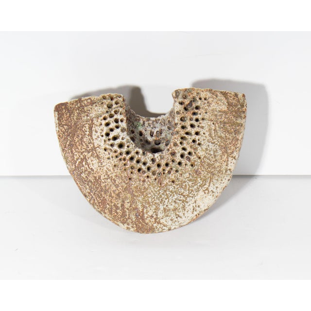 Alan Wallwork Studio Pottery Crescent Form Sculpture by Alan Wallwork For Sale - Image 4 of 8