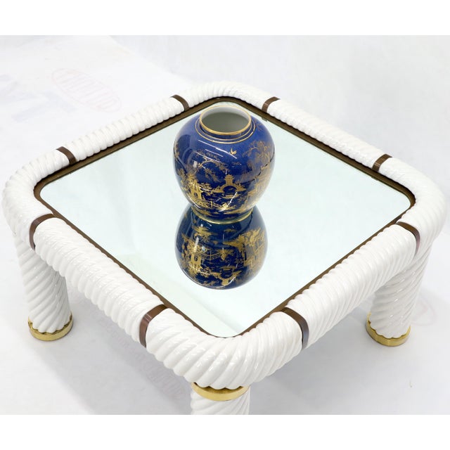 Mid-Century Modern Tommaso Barbi Midcentury Italian Modern Porcelain Square Coffee Side Table For Sale - Image 3 of 13
