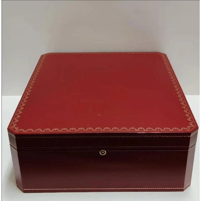 Mid 20th Century Late 20th Century Huge Authentic Cartier Red Presentation Box For Sale - Image 5 of 17