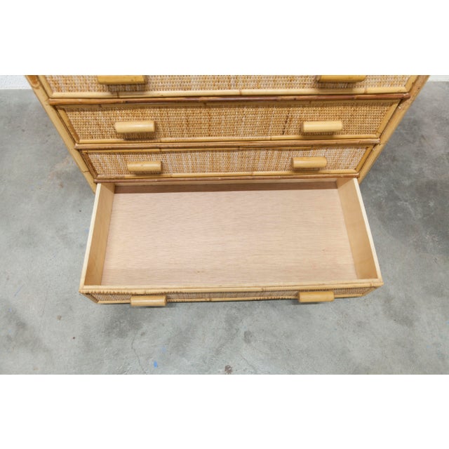 Vintage Rattan Chest of Drawers, 1970 For Sale - Image 12 of 17