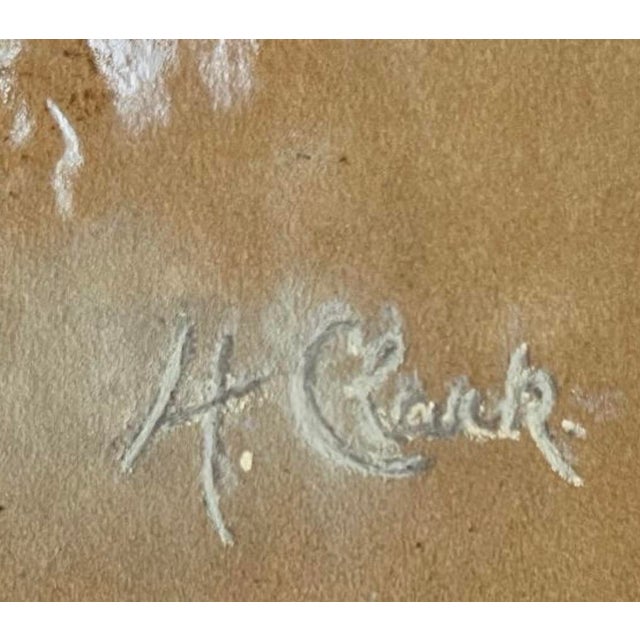 Pastel drawing on paper mounted on cardboard. Total dimensions: 68 x 55.5 cm. Sold unframed. Signed: Clark Passenger mat...