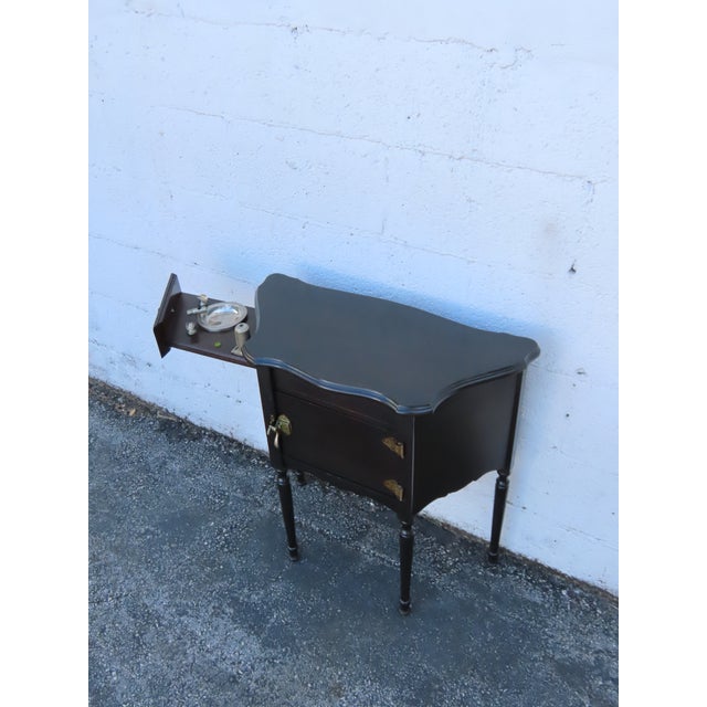 Early 1900s Cigar Tobacco Humidor Chest Box Cabinet With Ashtray 6347 For Sale - Image 11 of 18