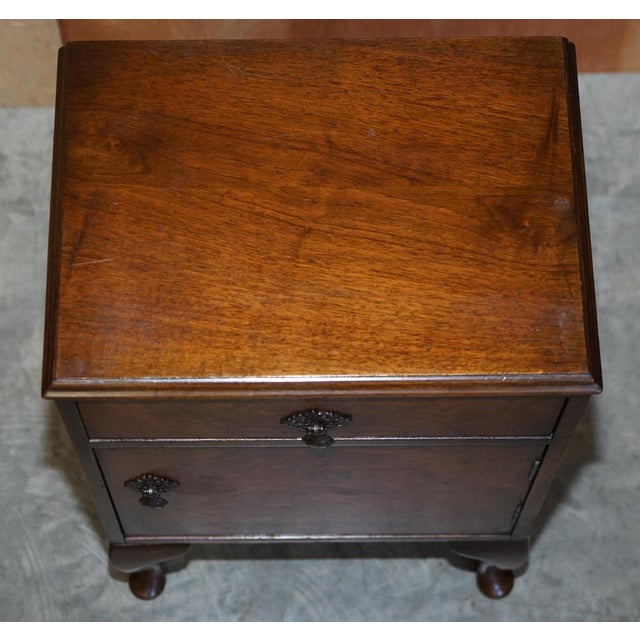 Burr Walnut Bedside or Side End Wine Table from Maple & Co For Sale - Image 11 of 16