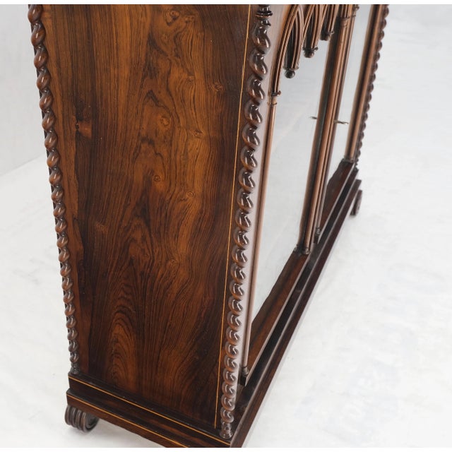 Late 19th Century Antique 19th Century English Regency Carved Rosewood Tiered Sideboard For Sale - Image 5 of 12
