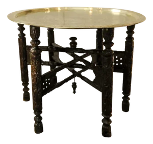 Decorative Tea Table with Removable Tray, 1890s, Set of 2