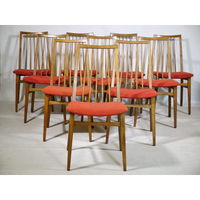 Mid-Century Dining Chairs in Walnut, 1960s, Set of 10 For Sale - Image 13 of 13
