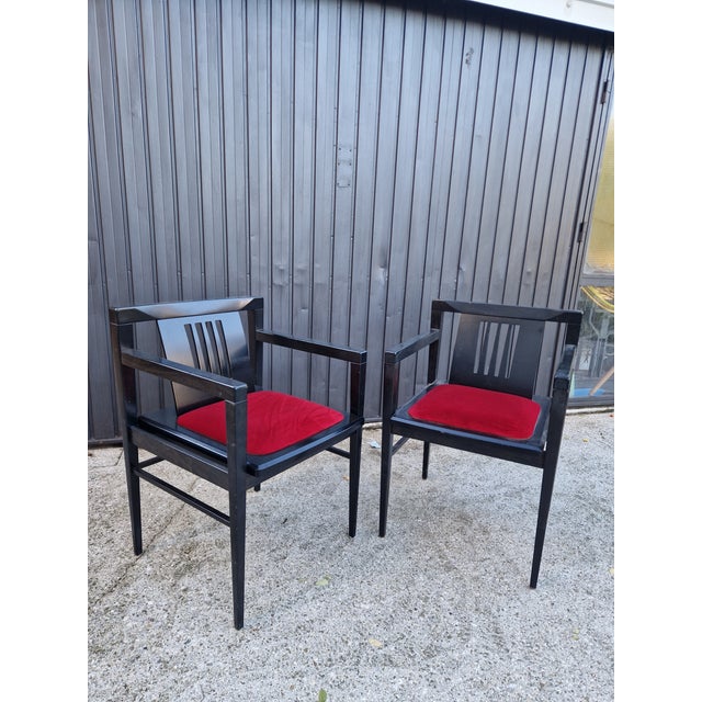 Wood Vintage Armchairs in Wood, 1970s, Set of 2 For Sale - Image 7 of 12