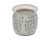 A 1972 studio pottery vase. This vase features a green glaze with puzzle piece style designs on the exterior. The...
