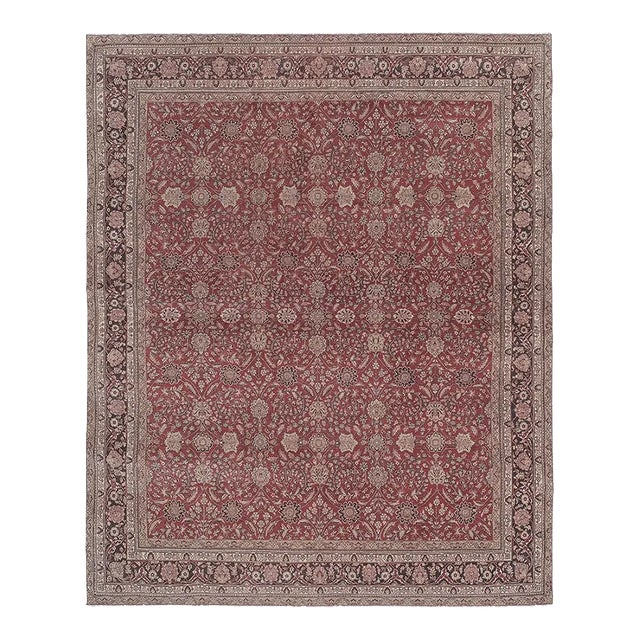 Hand Knotted Contemporary Large Turkish Oushak Rug With Mid-Century Design For Sale