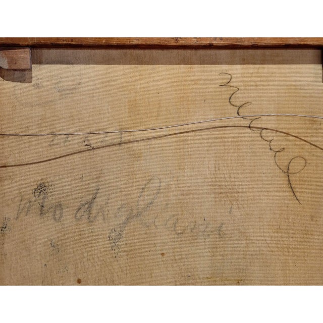 After Modigliani - Portrait of a Girl W/ Hat & Necklace -1930s Oil Painting For Sale - Image 9 of 9