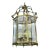 Large 1960s Italian Brass and Glass Lantern For Sale