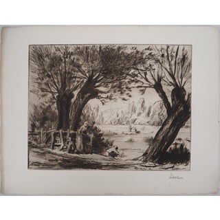 Maximilien Luce, Bathers, Fishermen and Walkers, 1895, Original Etching For Sale