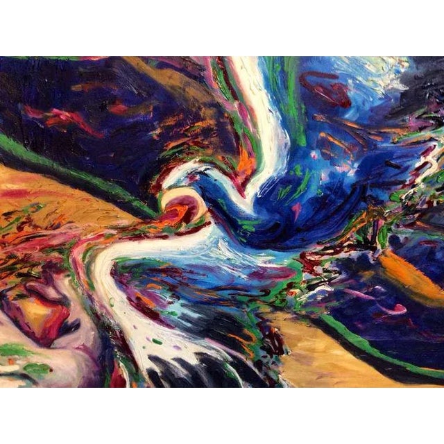 Reva Signed Painting, 1985 For Sale In Palm Springs - Image 6 of 9