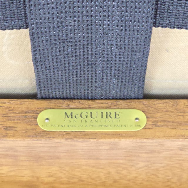 1980s Coastal/Boho/Organic Modern "McGuire Furniture Co." Twisted Rattan Lounge Chair For Sale - Image 9 of 11