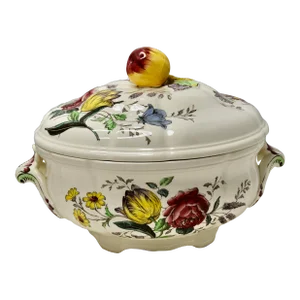 1950s Copeland Spode Gainsborough Apple Finial Lidded Casserole Serving Dish Tureen