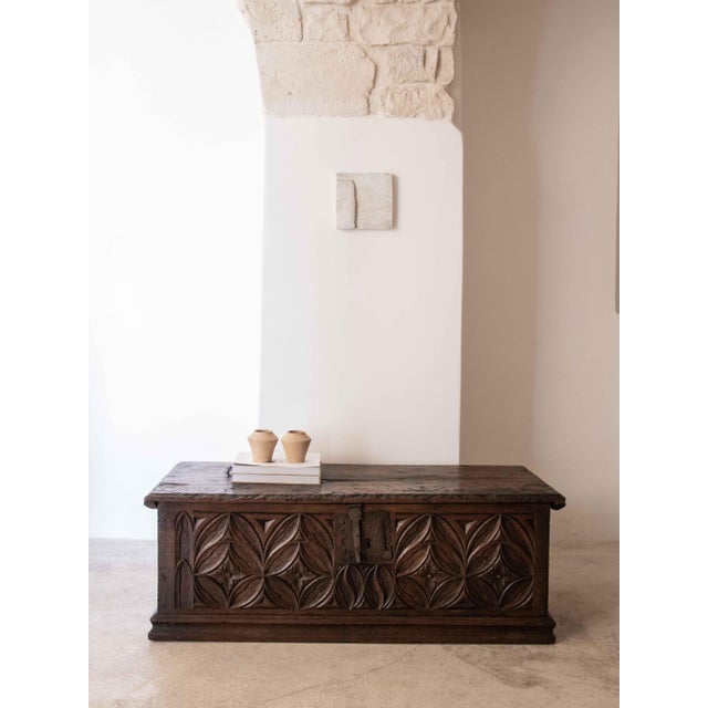 Brown Gothic Haute Epoque Chest in Walnut For Sale - Image 8 of 8