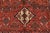 Hamedan Rug 5'7'' X 9'10'' Red Wool Semi-Antique Hand-Knotted Carpet For Sale In Philadelphia - Image 6 of 15