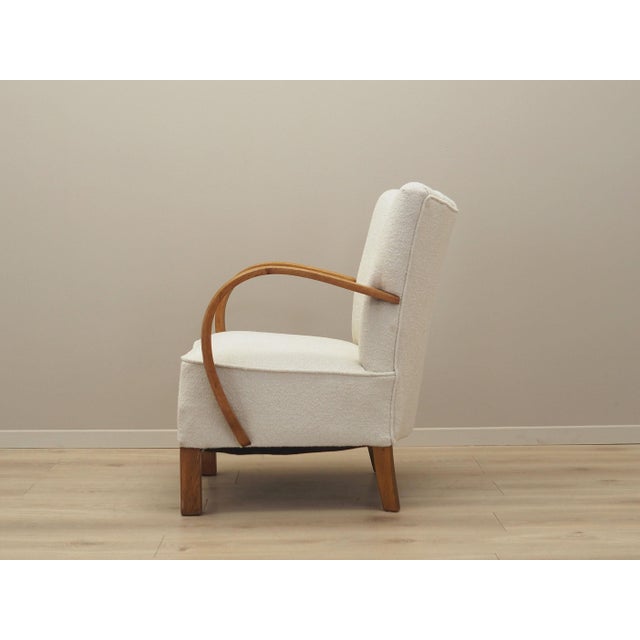 Vintage Art Deco Oak Chair, 1950s For Sale - Image 3 of 17